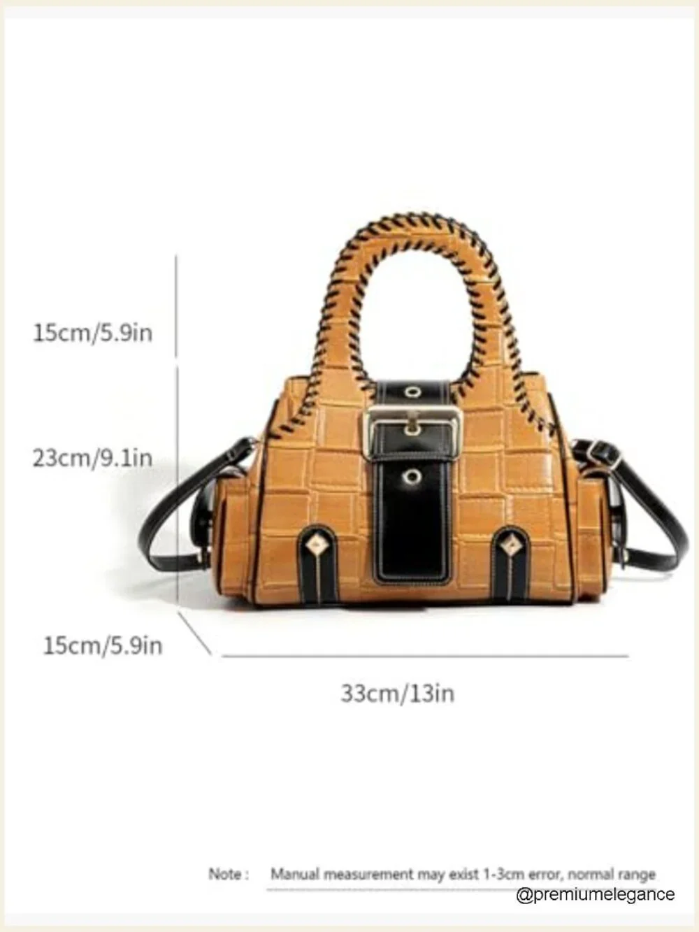 Faux Leather Satchel & Wallet Set - Adjustable Crossbody